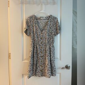 Floral Short Sleeve Dress | Multicolored